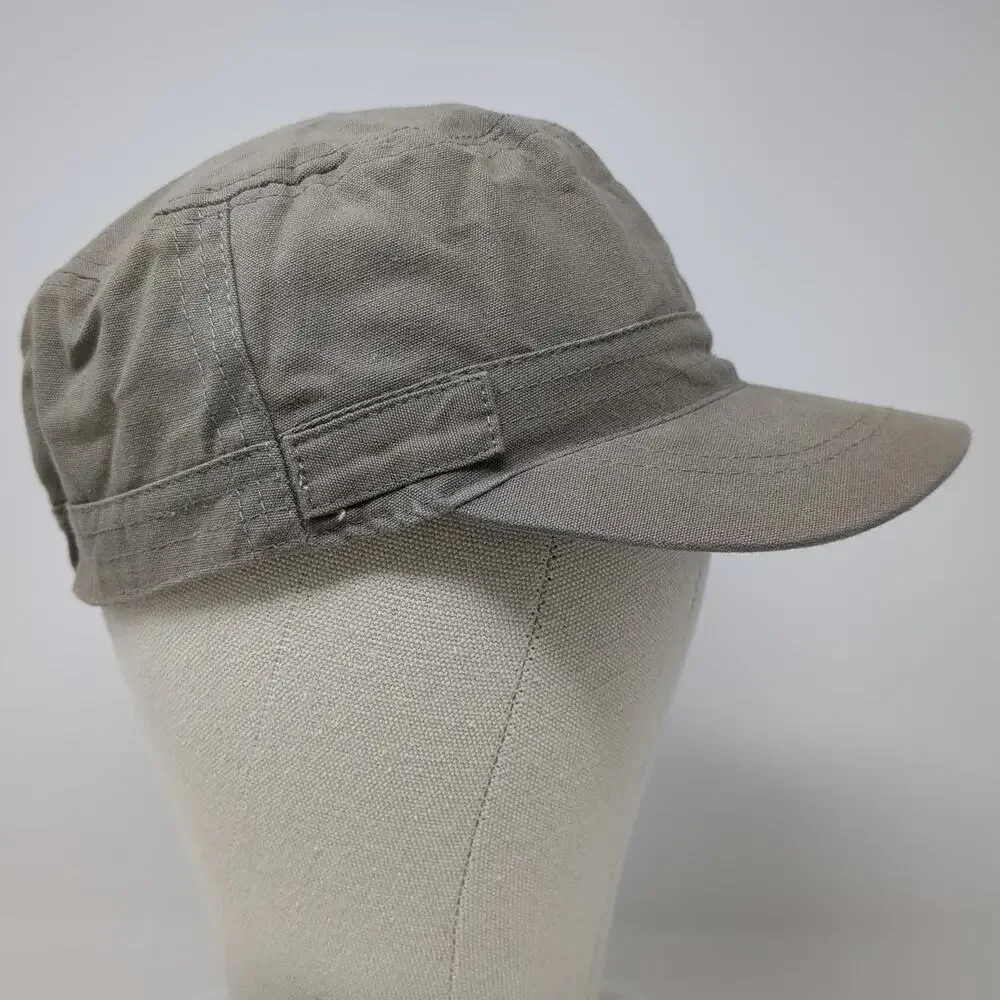 ALDO Army Cap Beige S 100% Cotton Striped Lining Elastic Back Lightweight Hat